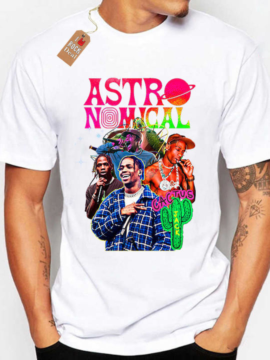 Astronomical Cactus T-shirt Λευκό