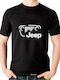 Rock Deal Jeep T-shirt Μαύρο Βαμβακερό