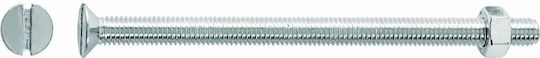 Lux Tools Schraube Isia Verzinkt mit Durchmesser M6 und Länge 80mm 8Stück