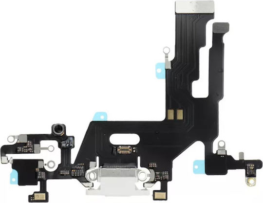 Flex Cable with Charging port in White colour for iPhone 11