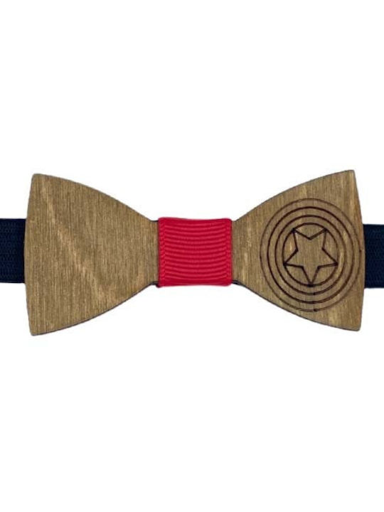 Bonjour Bebe Kids Wooden Bow Tie "0063" Brown