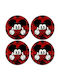 Koupakoupa Mickey Fingers Заоблено Сувенир Дърво Червен 4бр