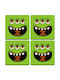 Koupakoupa Halloween Trick Treat 3 Eyes Monster Сувенир Дърво Зелен 4бр