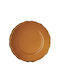 Mario Luca Giusti Round Ceramic Serving Platter Ambra 33 Cm Brown Ø