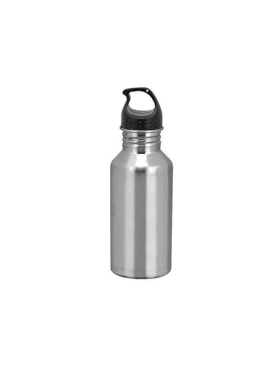 Stainless Steel Water Bottle 500ml Silver