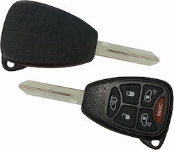 Car Key Shell with Blade with 6 Buttons for Chrysler