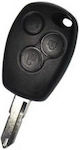 Car Key Shell with Blade with 3 Buttons for Renault