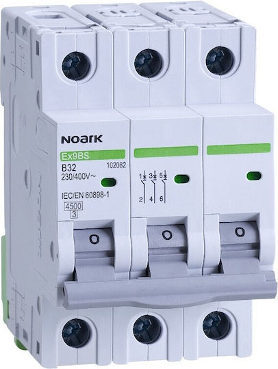 Noark Automatic Circuit Breaker 25A Triple-pole AC 100235