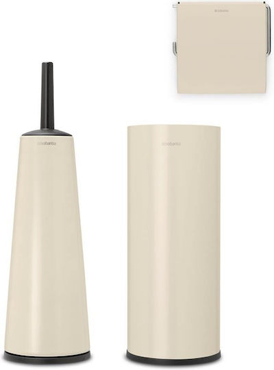 Brabantia Σετ Αξεσουάρ Μπάνιου Μεταλλικό Μπεζ 3τμχ