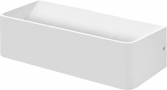 Power Led Επιτοίχια Εξωτερική Πλαφονιέρα LED IP44 10W με Θερμό Λευκό Φως Διπλής Δέσμης