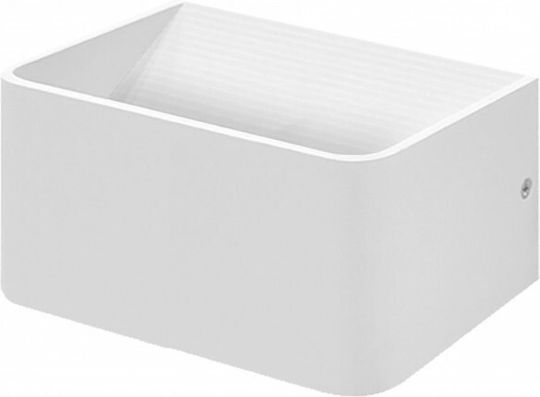Power Led Επιτοίχια Εξωτερική Πλαφονιέρα LED IP44 5W με Θερμό Λευκό Φως Διπλής Δέσμης