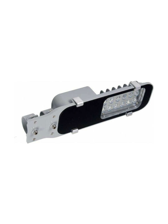 Power Led Εξωτερικό Φωτιστικό LED Δρόμου 12W με Ψυχρό Λευκό Φως IP66 Ασημί