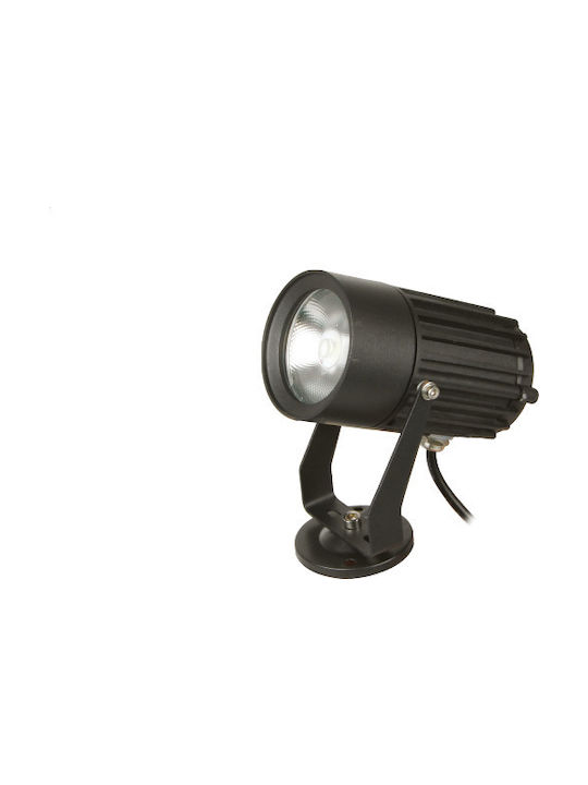 Power Led Φωτιστικό Προβολάκι LED Εξωτερικού Χώρου 5W με Ψυχρό Λευκό Φως IP66 Μαύρο