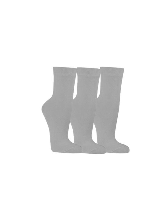 FMS Damen Einfarbige Socken Gray 3Pack