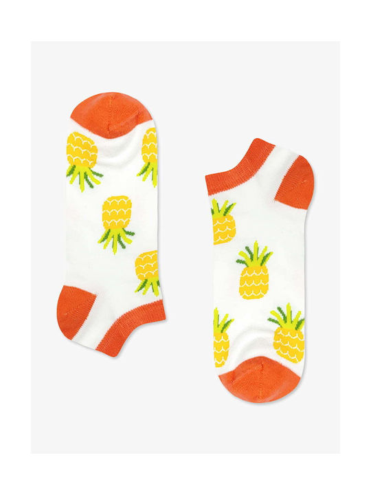 Axidwear Pineapple Κάλτσες Λευκές