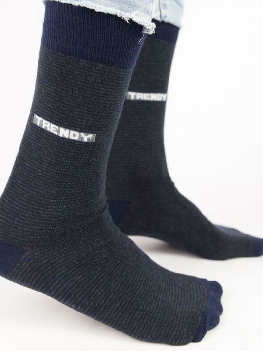 Trendy Kevin Iv Herren Einfarbige Socken Blau 1Pack