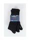 Trendy Men's Solid Color Socks Black 3Pack