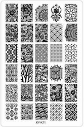 Jlac Stamping Plates Xyk11 Stamps for Nails in Transparent Color