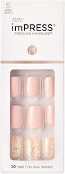 Kiss Impress Nail Tips in Pink Color 30pcs