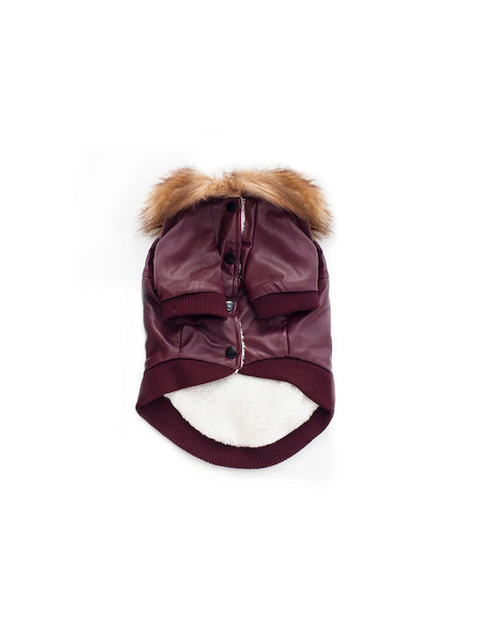 Purple Waterproof Dog Coat with 36cm Back Length