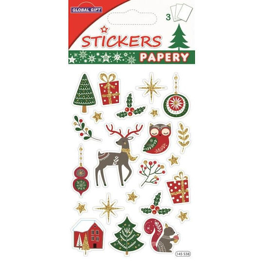 Global Gift Crăciun Autocolante Papery Christmas Stickers 8x13cm.