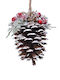 Weihnachtsdekoration Holz Kiefer Länge 13cm.