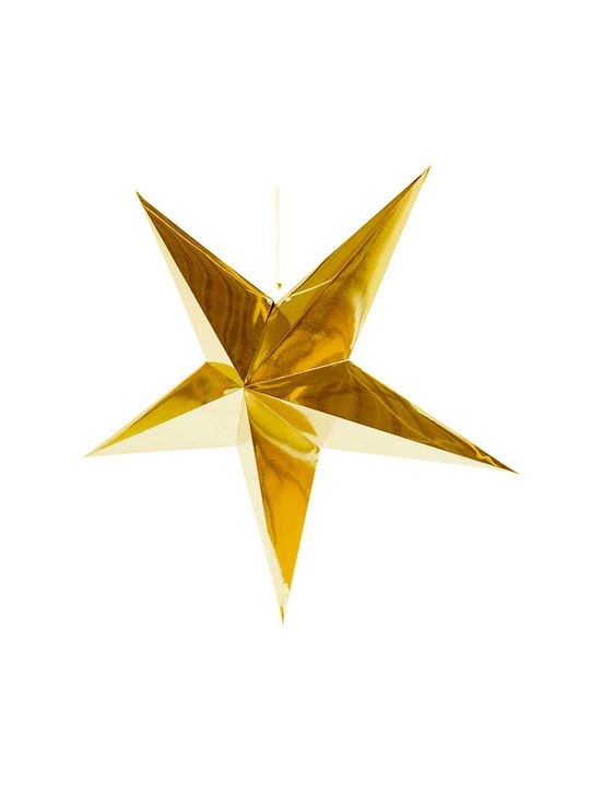 Paper Christmas Decorative Pendant Star 90x90x90cm Gold
