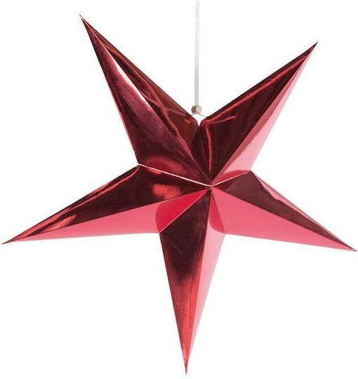 Crăciunesc Decorativ Suspendata Stea Hârtie Roșu 40x40x40buc 1buc