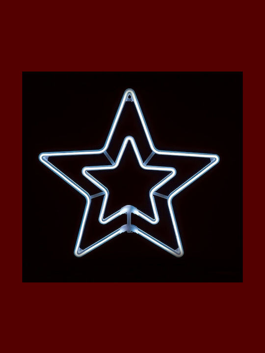 Plastic Illuminated Christmas Decorative Pendant Star White