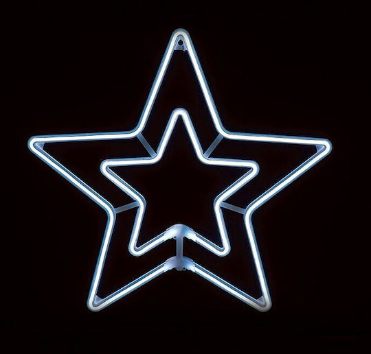 Crăciunesc Decorativ Suspendata Stea cu lumină LED Plastic Alb 1buc