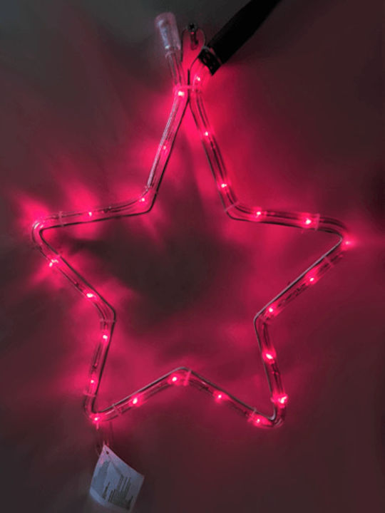 Lianos Plastic Christmas Decorative Pendant Star 30x30cm Red
