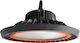 Power Led Φωτιστικό Καμπάνα 100W Kühles Weiß 12000lm mit integrierter LED Schwarz Ø35cm