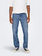 Men's Jeans Pants with Loose Fit Blue