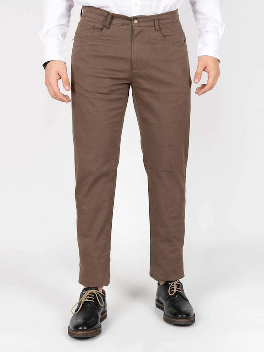 Unipol Pantaloni de Bărbați din Jean în Croială Normală Dark beige.