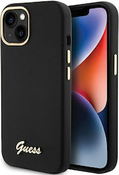 Guess Plastic Back Cover Black (iPhone 15)