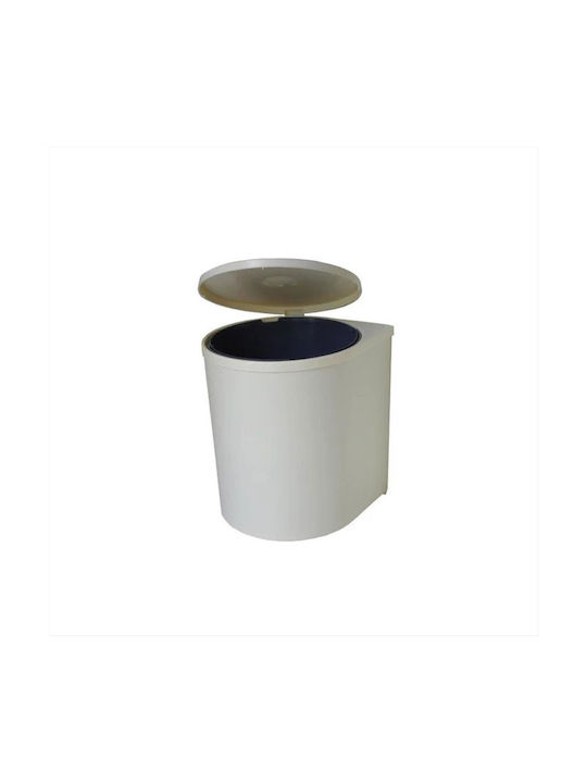 Romagna Mülleimer Kunststoff Weiß 12lt