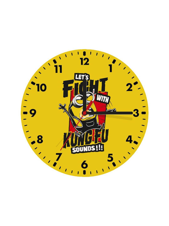 Koupakoupa Wall Clock Wooden Yellow