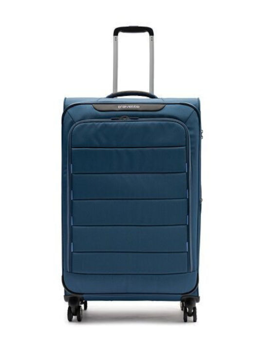 Travelite Skaii Skaii Großer Reisekoffer Weichschalen Blue mit 4 Räder Höhe 78cm