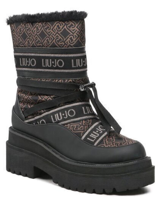 Liu Jo Women's Boots Snow with Fur Black