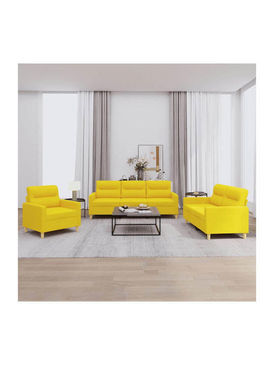 Σετ Спалня Седалка с 3 места и седалка с 2 места и фотьойл Light Yellow
