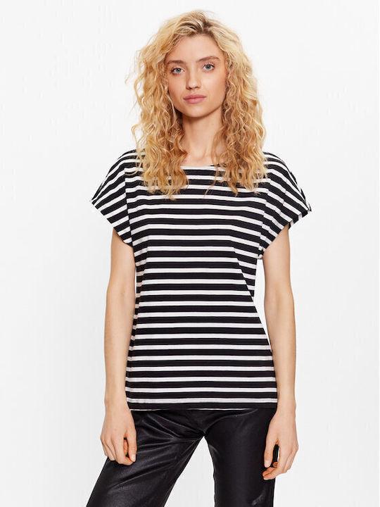 Only Women's Blouse Cotton Short Sleeve Striped...