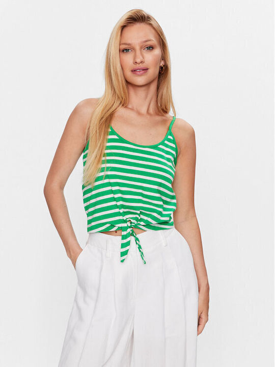 Only Women's Blouse with Straps Striped Green