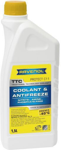 Ravenol Αντιψυκτικό Παραφλού Ψυγείου Αυτοκινήτου G11 Κίτρινο Χρώμα 1.5lt