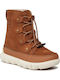 Kids Snow Boots with Laces Brown