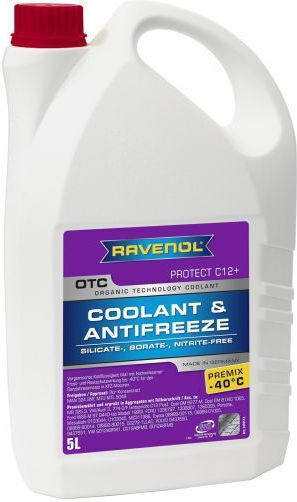 Ravenol Антифриз за охладителна течност Автомобил G12+ Лилав Цвят 5лт