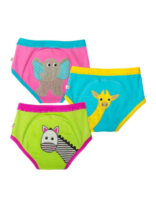 Zoocchini Safari Friends Παιδικό Σετ με Βρακάκια Πολύχρωμα 3τμχ