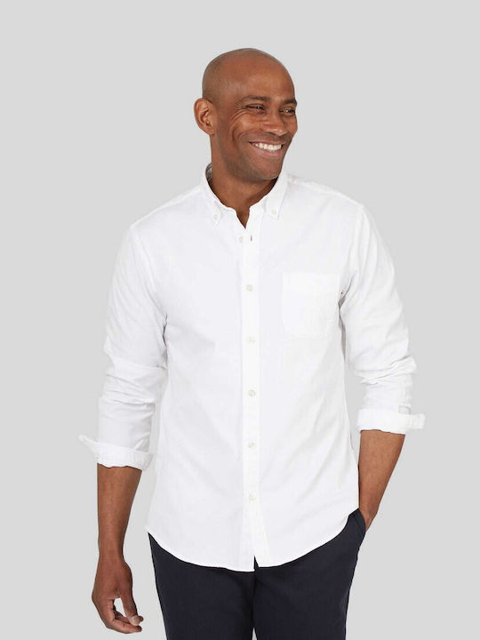 Charles Tyrwhitt Men's Shirt Long Sleeve Cotton White