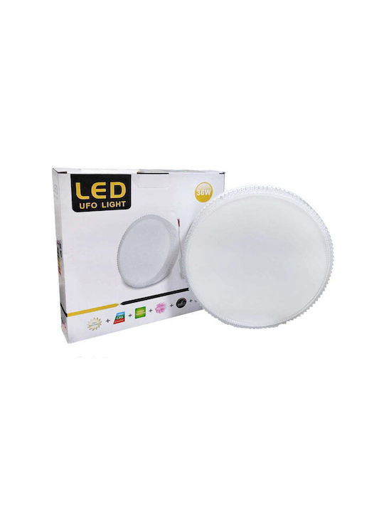 Plafonieră de Exterior cu LED Integrat în Culoare Alb