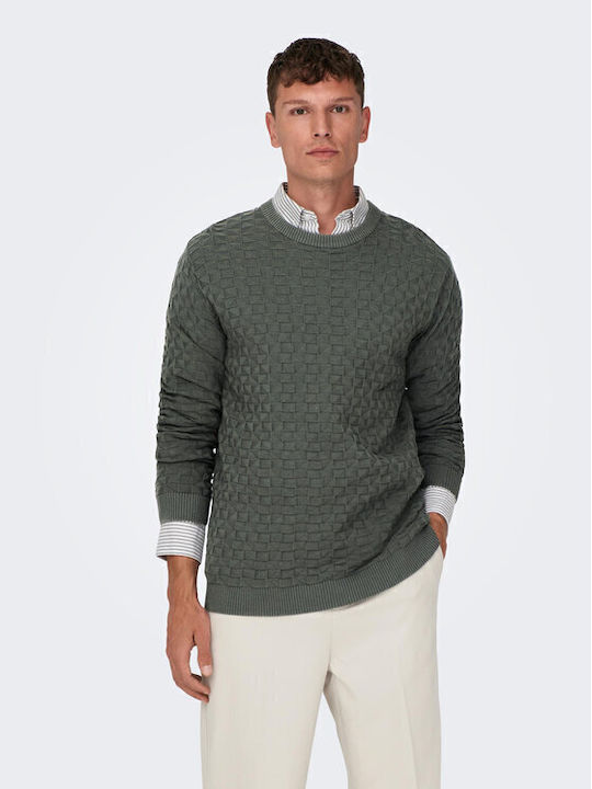 Only & Sons Pulover cu mânecă lungă Kaki