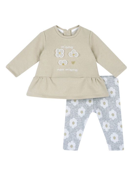 Chicco Kinder Set mit Leggings Winter 2Stück Gray